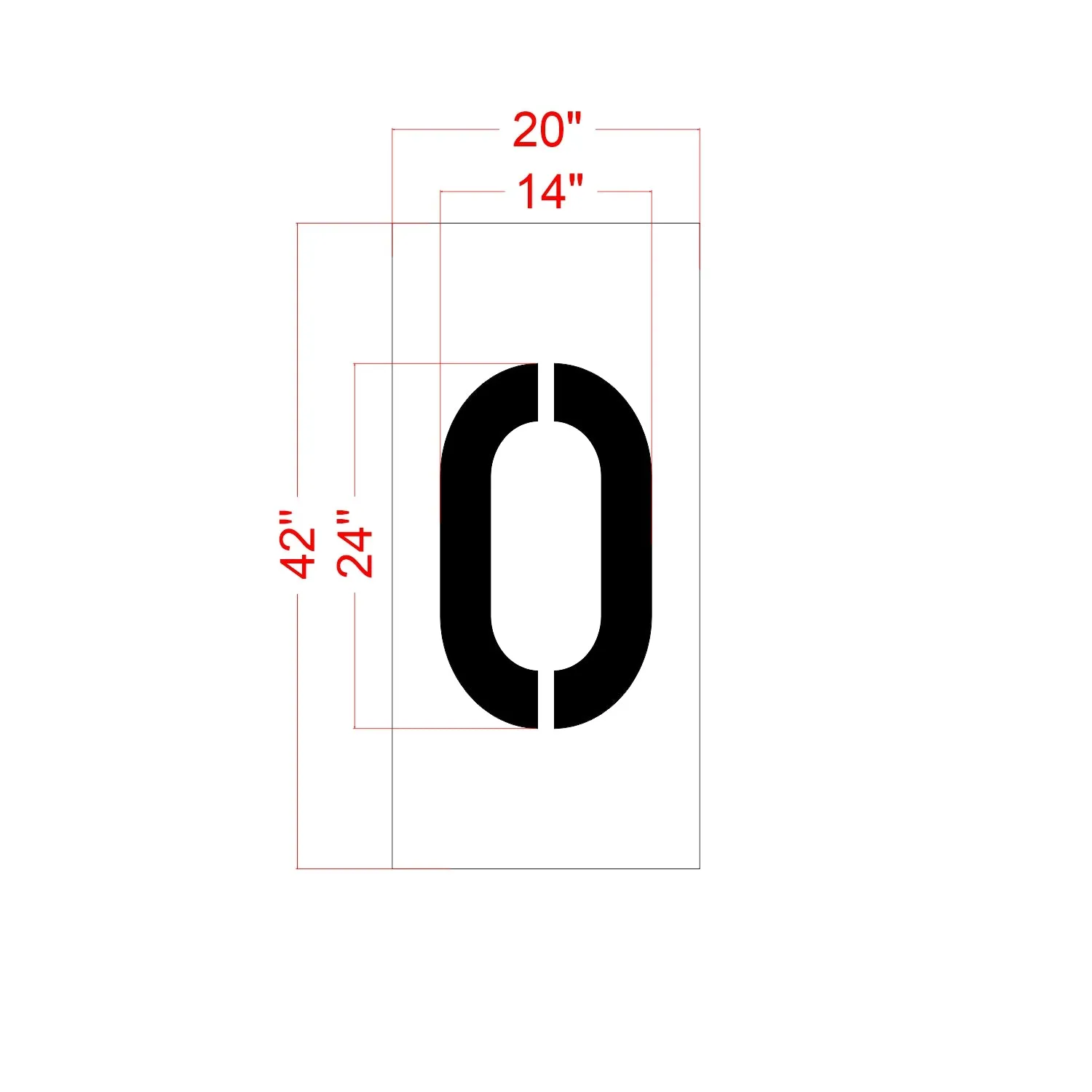 24" Amazon Number Kit Stencil