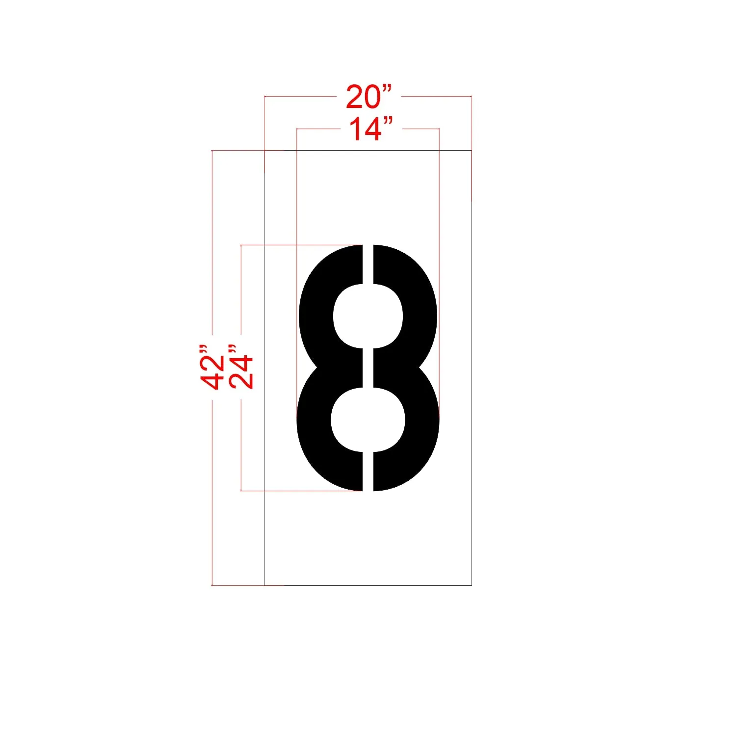 24" Amazon Number Kit Stencil