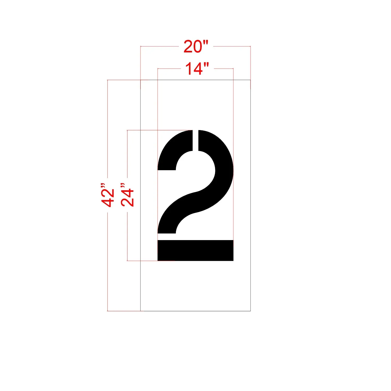 24" Amazon Number Kit Stencil