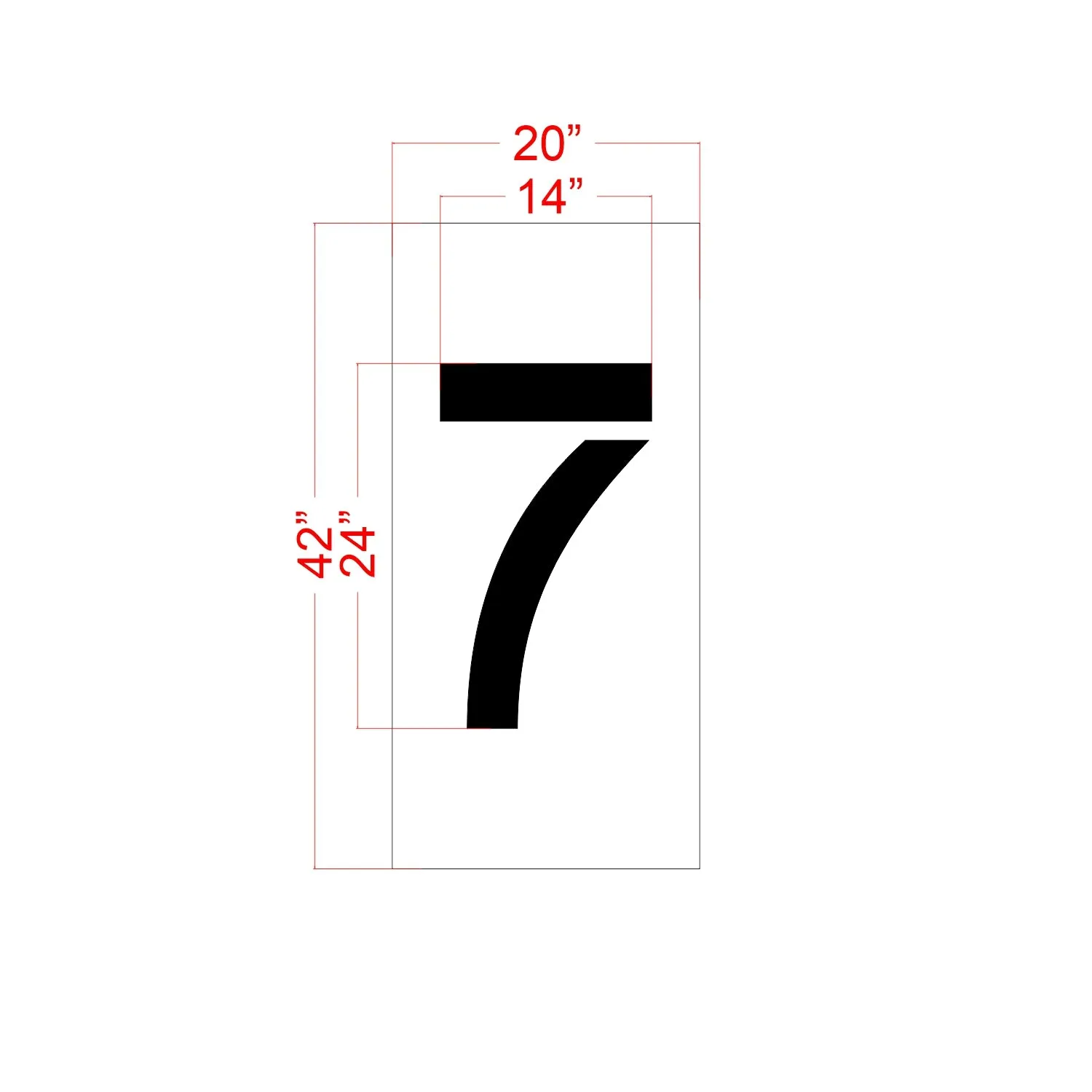 24" Amazon Number Kit Stencil