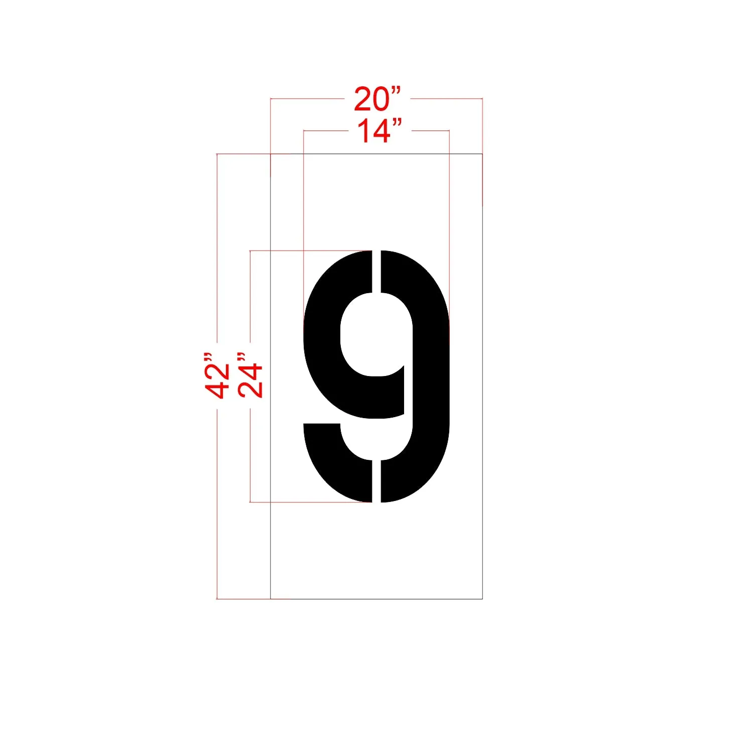 24" Amazon Number Kit Stencil