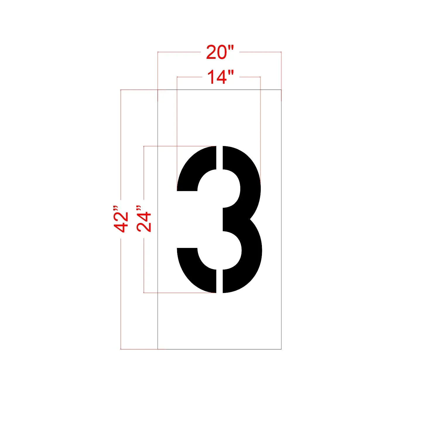 24" Amazon Number Kit Stencil