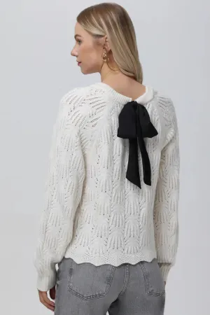 525 America Athena Crochet Pullover