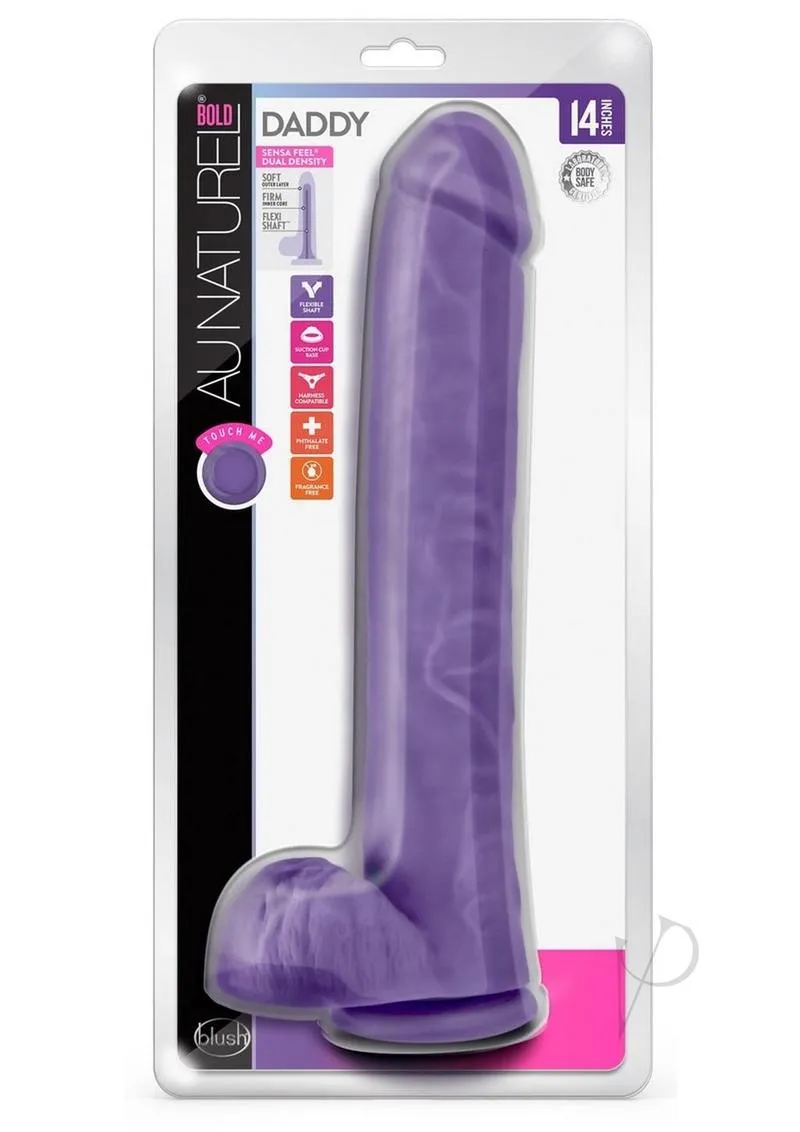 Au Naturel Bold Daddy 14 Dildo Purple