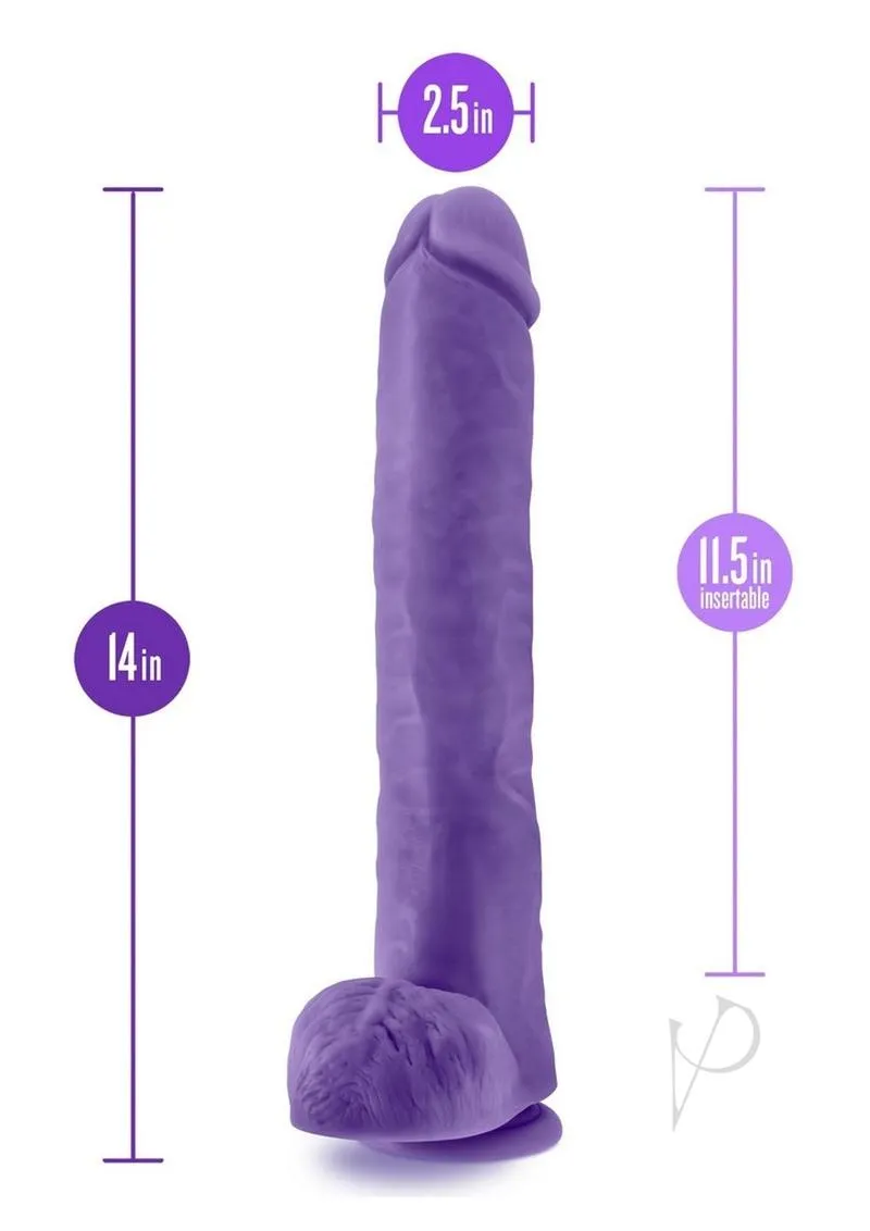 Au Naturel Bold Daddy 14 Dildo Purple