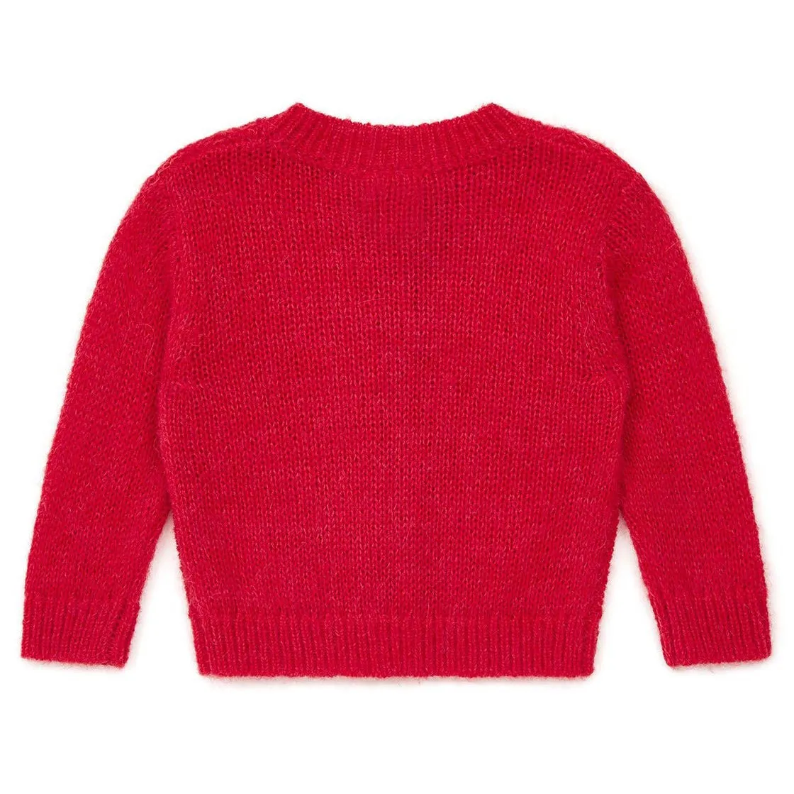 Bernard Mini Red Baby Cardigan  - FINAL SALE