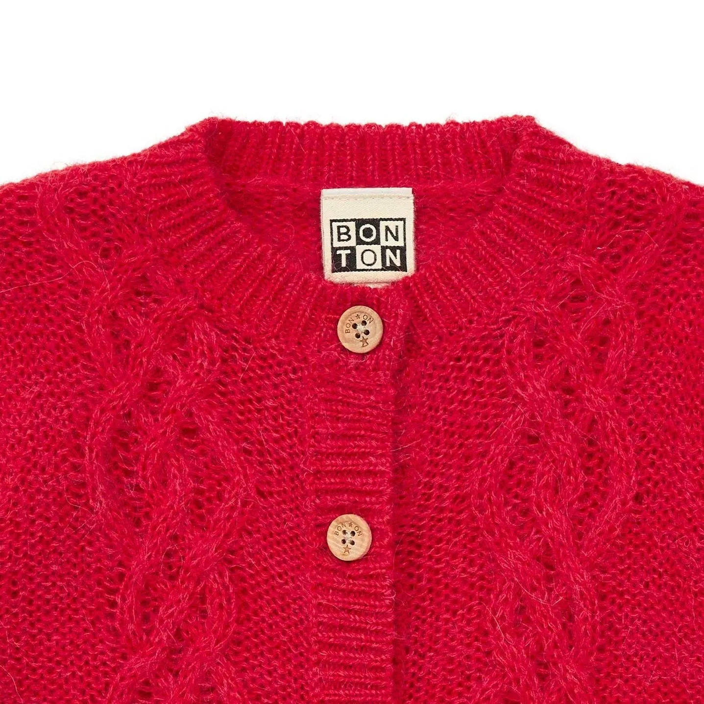 Bernard Mini Red Baby Cardigan  - FINAL SALE