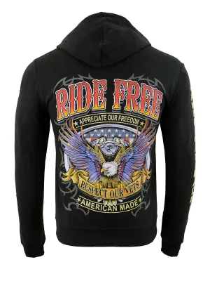 Biker Clothing Co. BCC118005 Men's Black 'Ride Free, American Made'