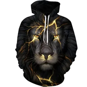 Black and Gold Lion Hoodie