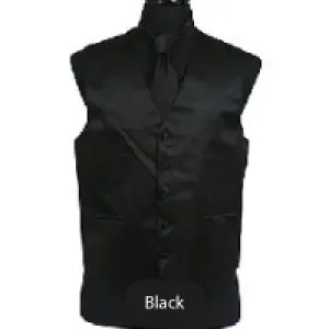 Black Mens Solid Vest