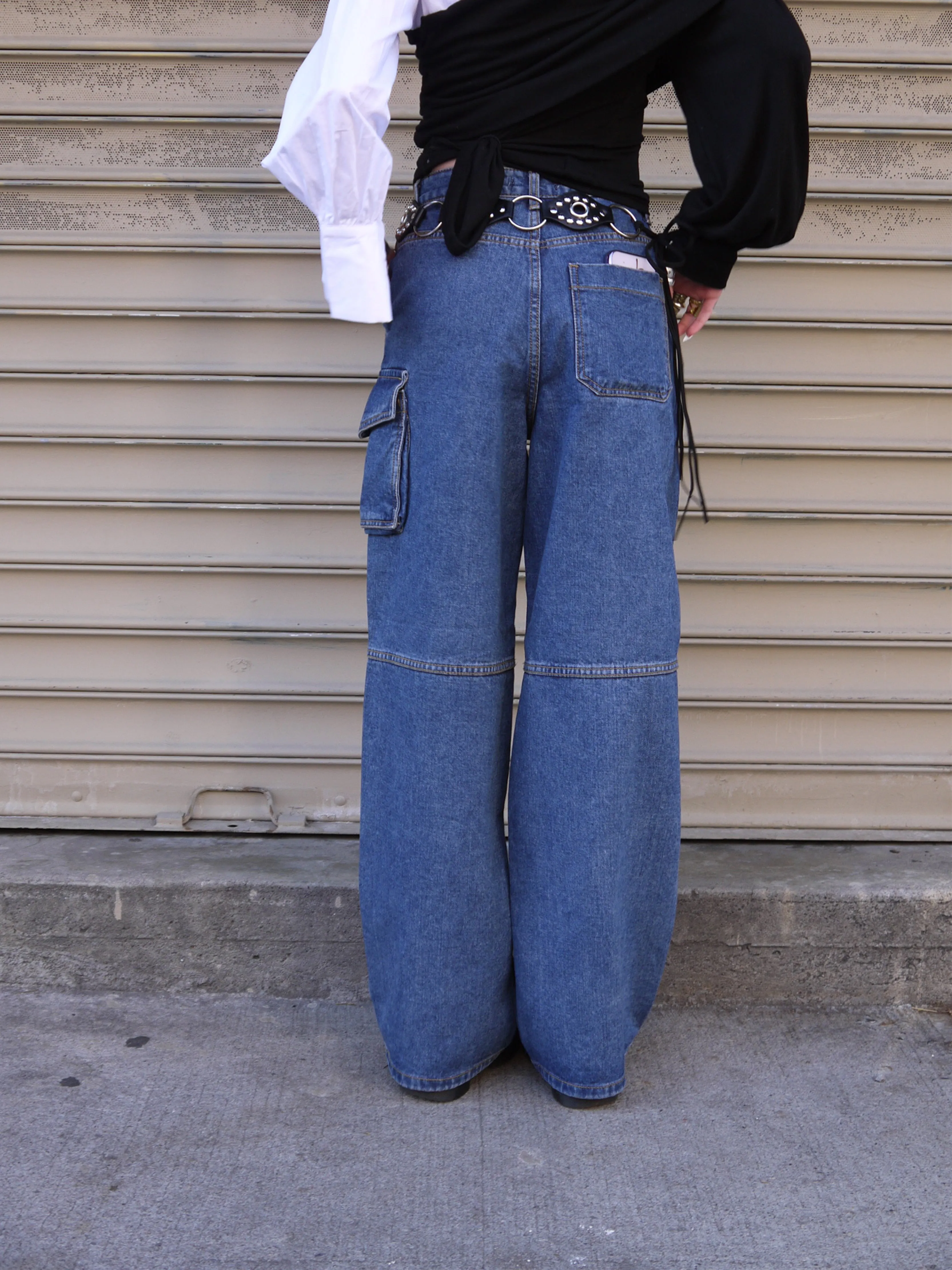 cargo pkt denim pant