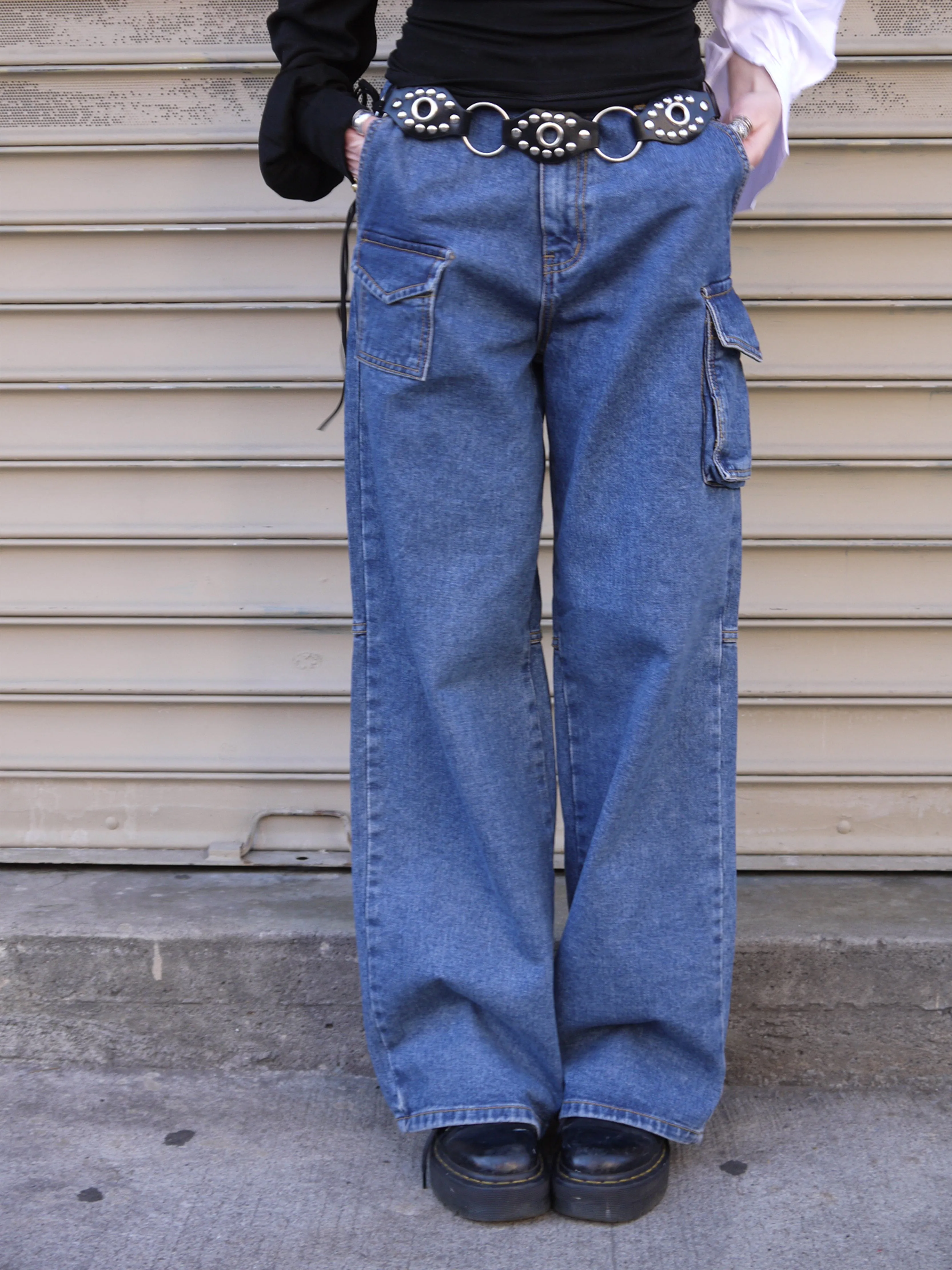 cargo pkt denim pant