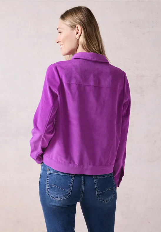 Cecil short cord jacket in Iced Violet 212236