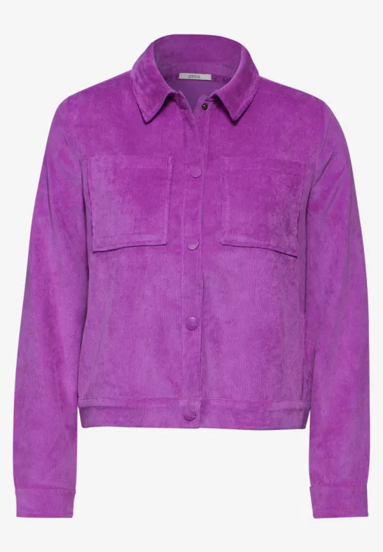 Cecil short cord jacket in Iced Violet 212236