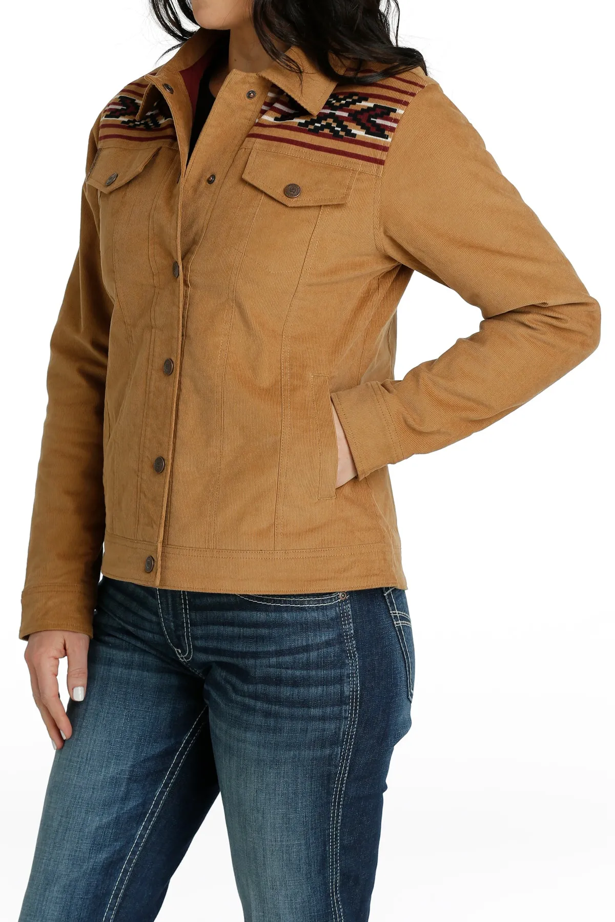 Cinch Women's Brown Corduroy Trucker Jacket