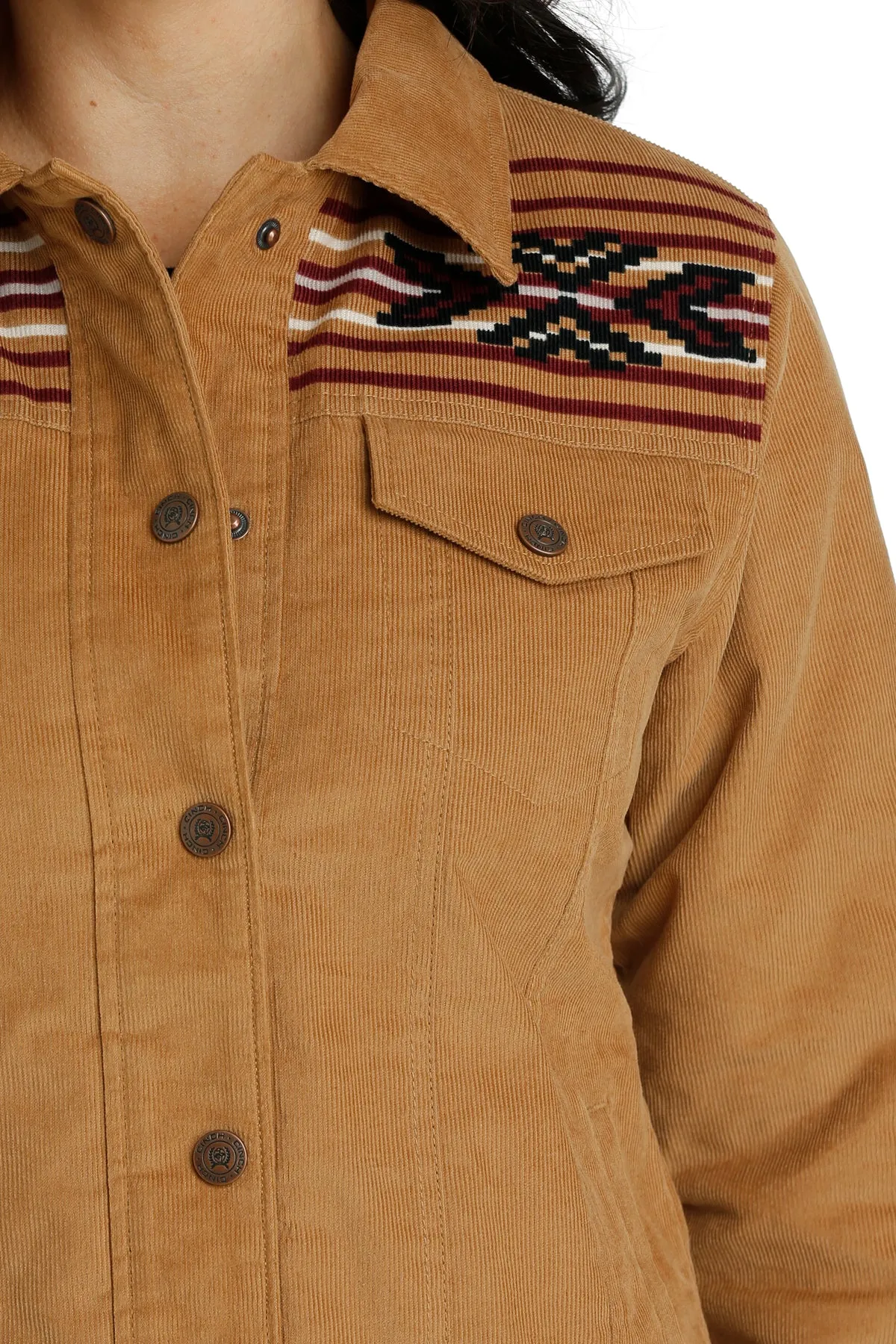 Cinch Women's Brown Corduroy Trucker Jacket