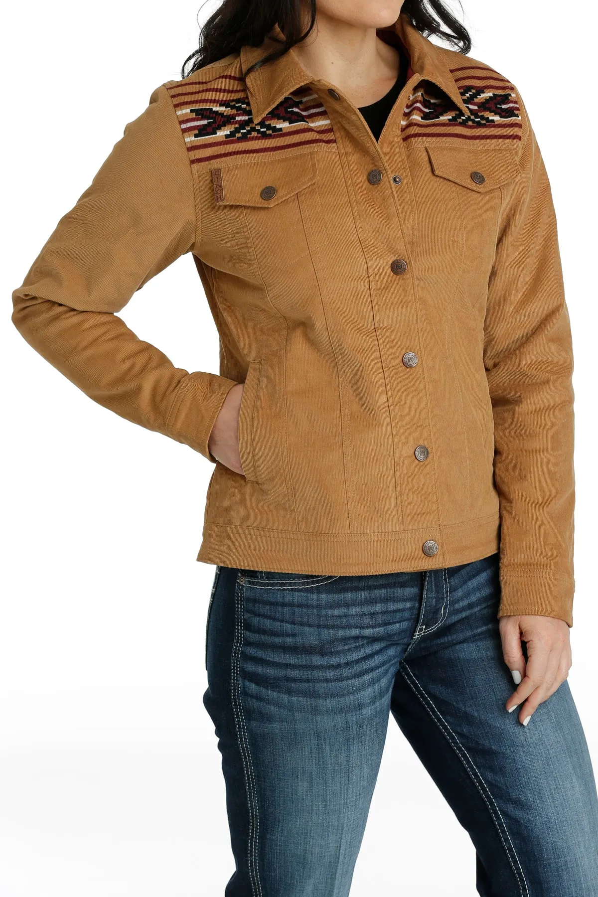 Cinch Women's Brown Corduroy Trucker Jacket