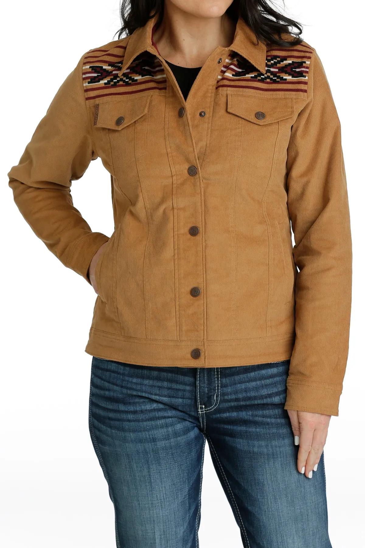 Cinch Women's Brown Corduroy Trucker Jacket