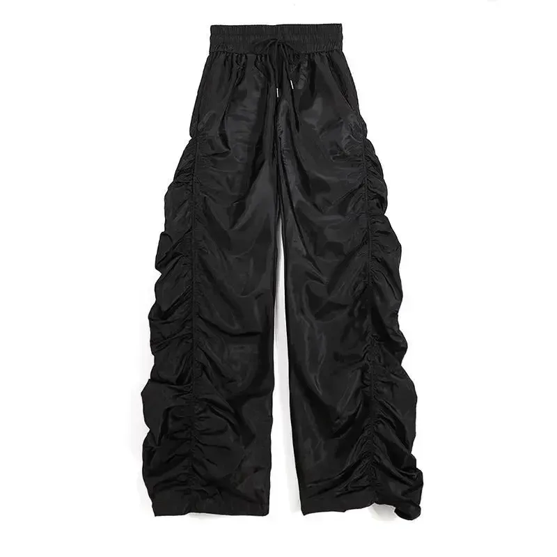 Comfortable Black Baggy High-Waisted Pants for Halloween