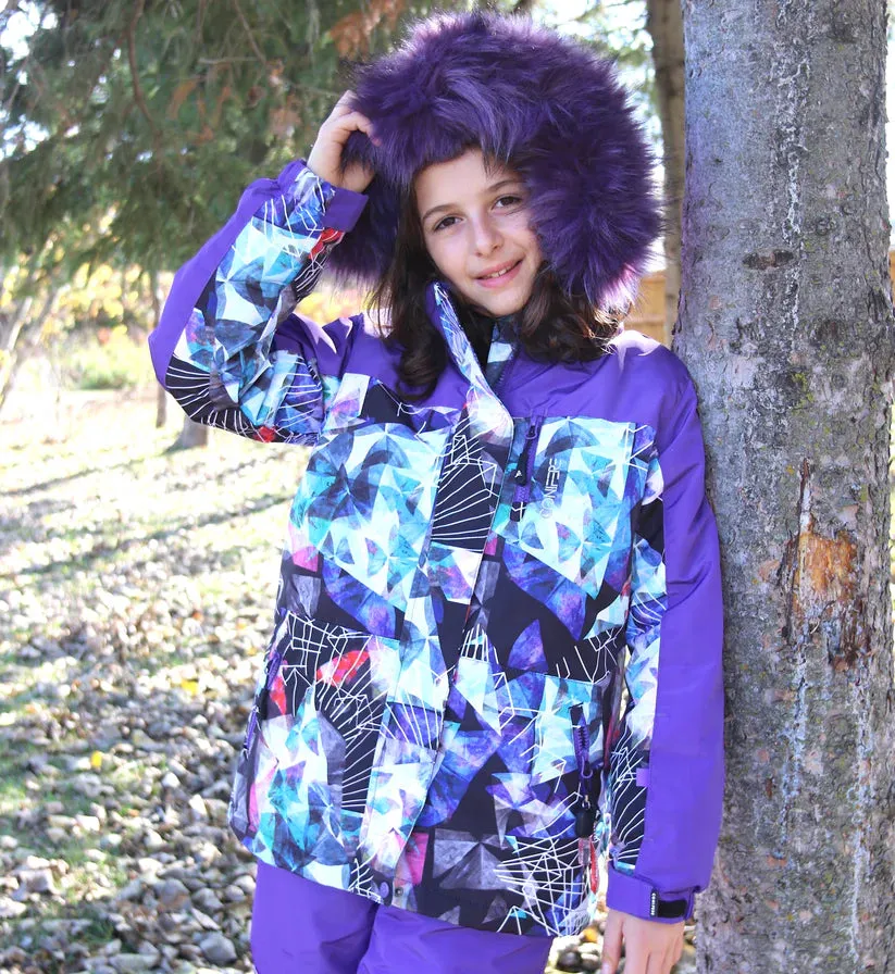 Conifere TAKLA - Girls Kaleidoscope Snowsuit - (Sizes 7 & 10)