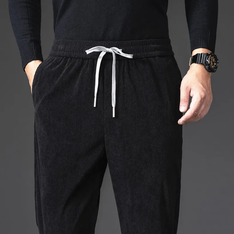 Corduroy Casual Pants Men's Loose, Comfortable, Soft And Breathable Youth Straight-leg Pants