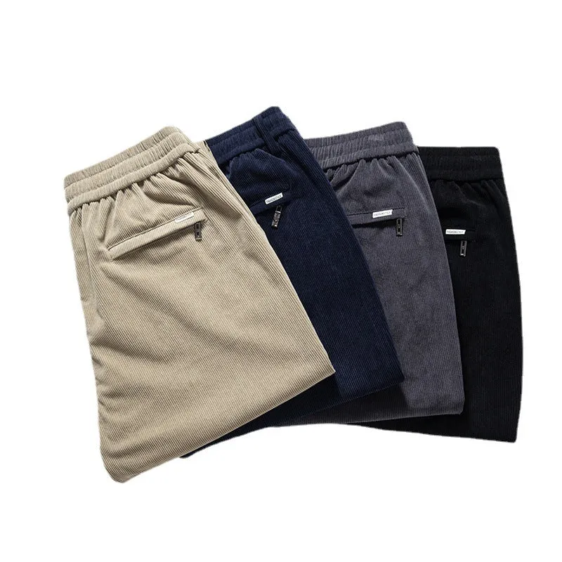 Corduroy Casual Pants Men's Loose, Comfortable, Soft And Breathable Youth Straight-leg Pants