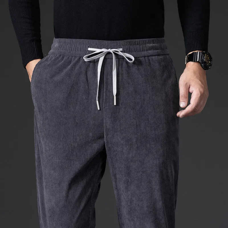 Corduroy Casual Pants Men's Loose, Comfortable, Soft And Breathable Youth Straight-leg Pants