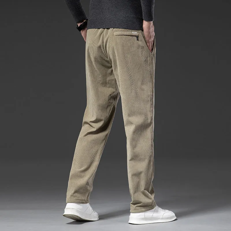 Corduroy Casual Pants Men's Loose, Comfortable, Soft And Breathable Youth Straight-leg Pants