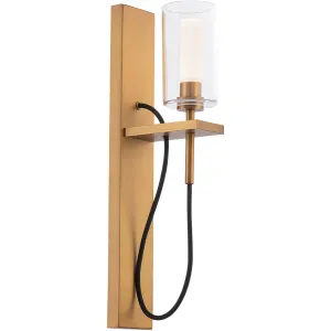 Eames 18 In LED Armed Sconce 3000K Brass Finish