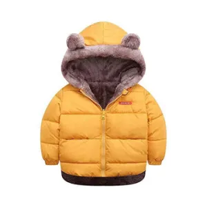 Elephant Bob Double Sided Mustard Fur Puffer Jacket 11790