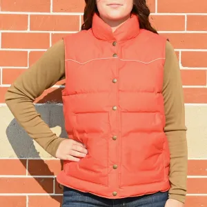 Filson Ladies Waxed Down Vest in Campfire