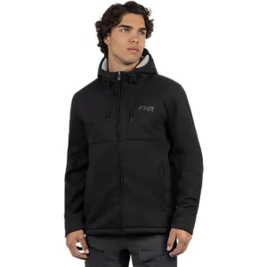 FXR Mens Hydrogen Softshell Snowmobile Jacket Black/Asphalt