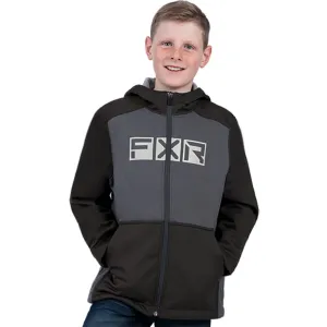 FXR  Yth Hydrogen Softshell Jacket Waterproof Breathable Grey Heather Charcoal