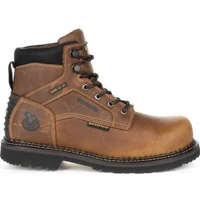 Georgia Men's Giant Steel Toe WP Met Guard Work Boot -Brown- GB00322