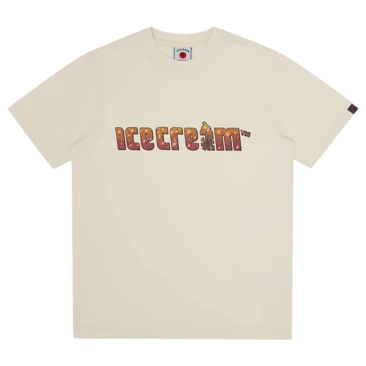 ICECREAM Soft Serve Sparkle Ecru T-Shirt