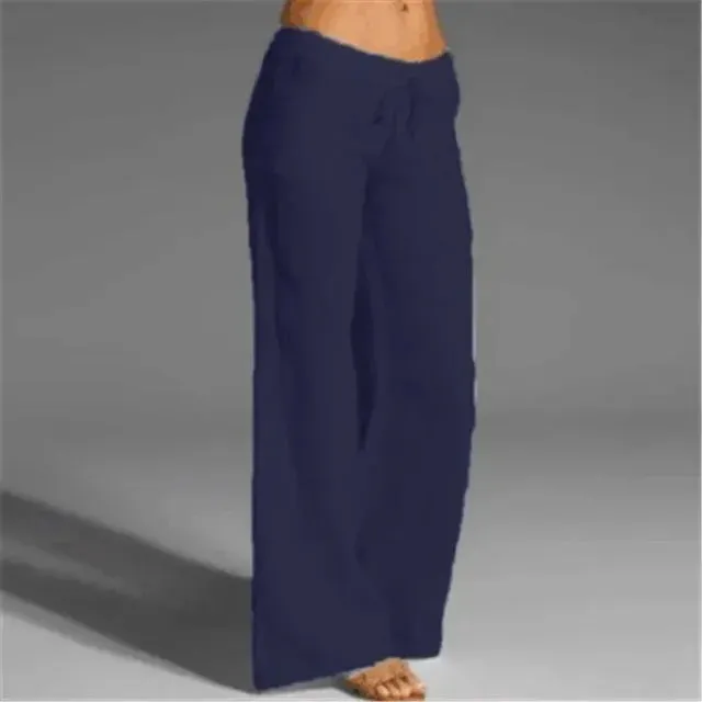 Ivyshape | Comfortable Wide-Leg Drawstring Pants