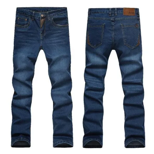 Jeans Slim Straight With Generous Give and Comfortable Waist Fit