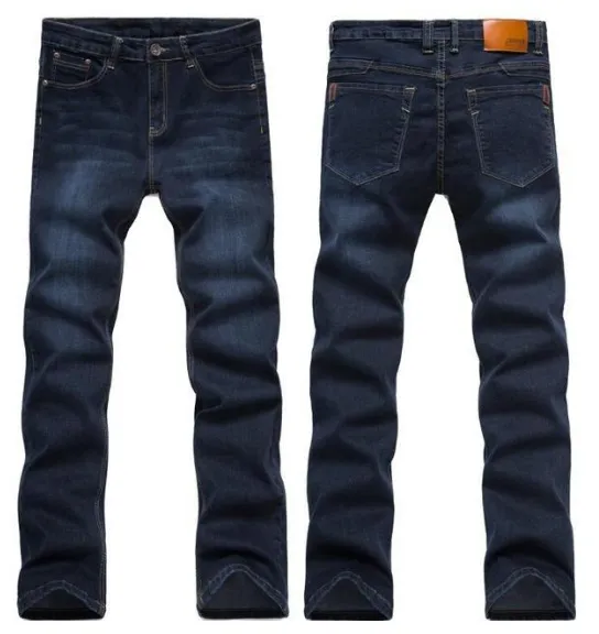 Jeans Slim Straight With Generous Give and Comfortable Waist Fit