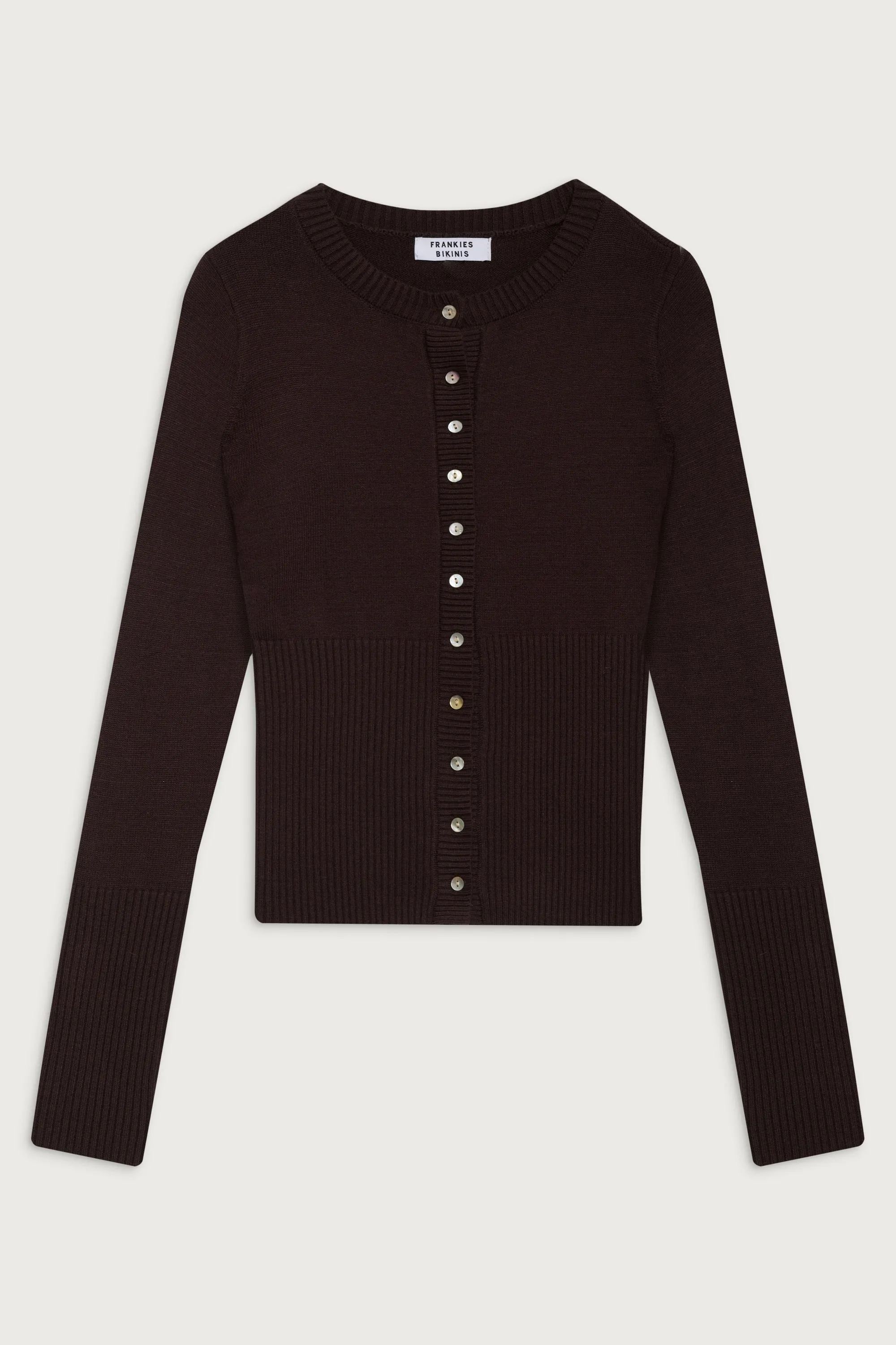 Lenon Cloud Knit Button Up Cardigan - Mocha