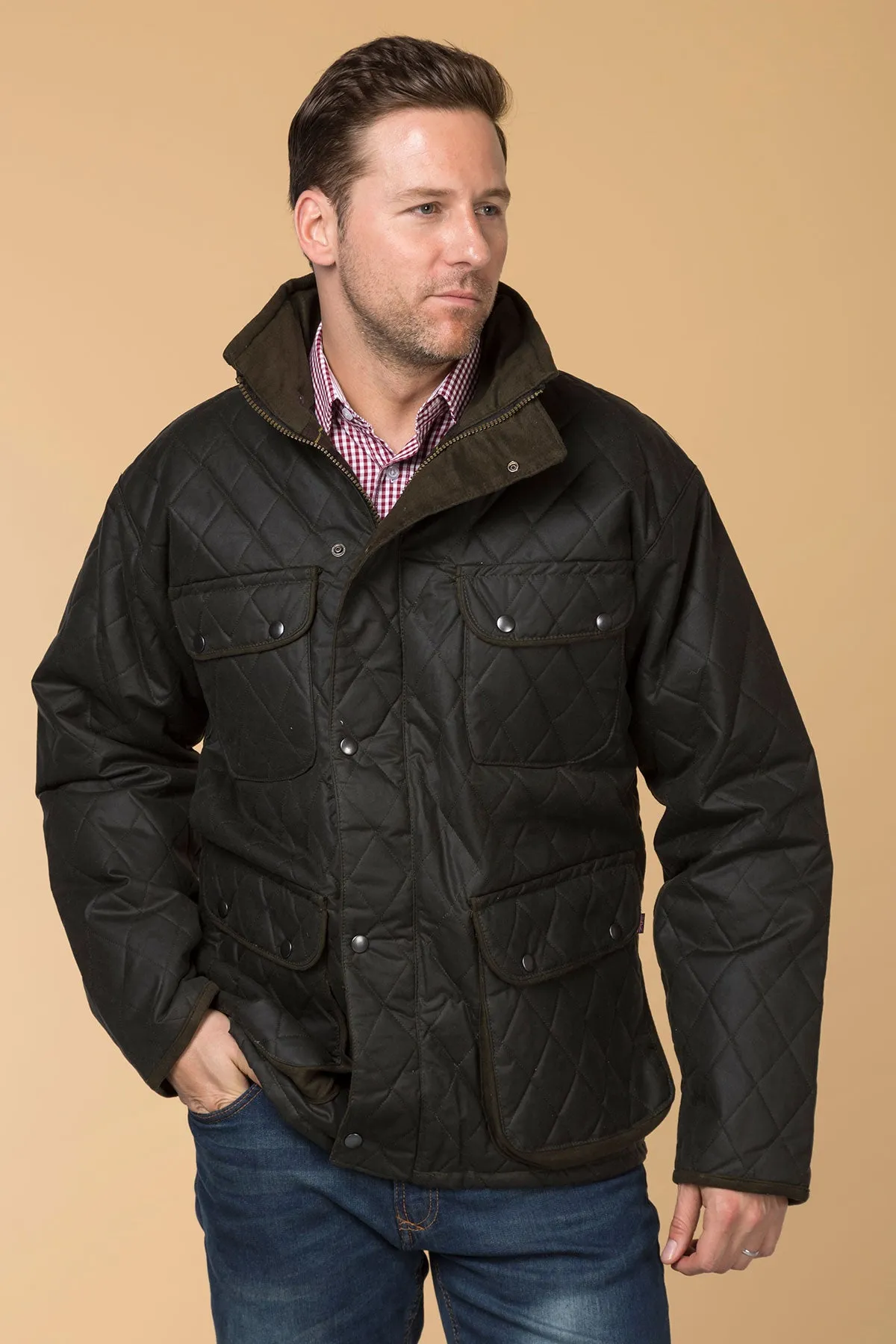 Men's Diamond Quilted Wax Jacket