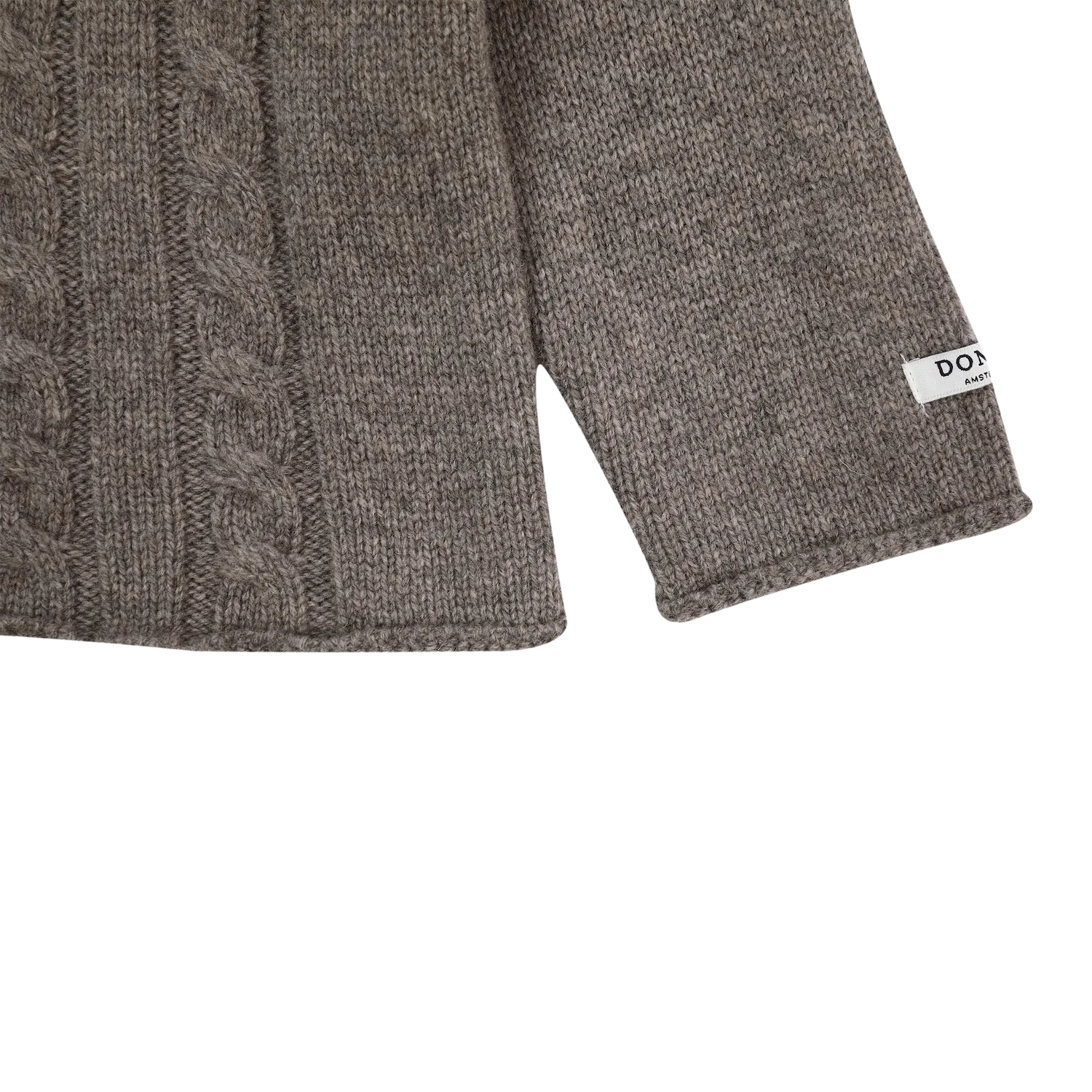 Meri Merino Wool Sweater | Dark Taupe Melange