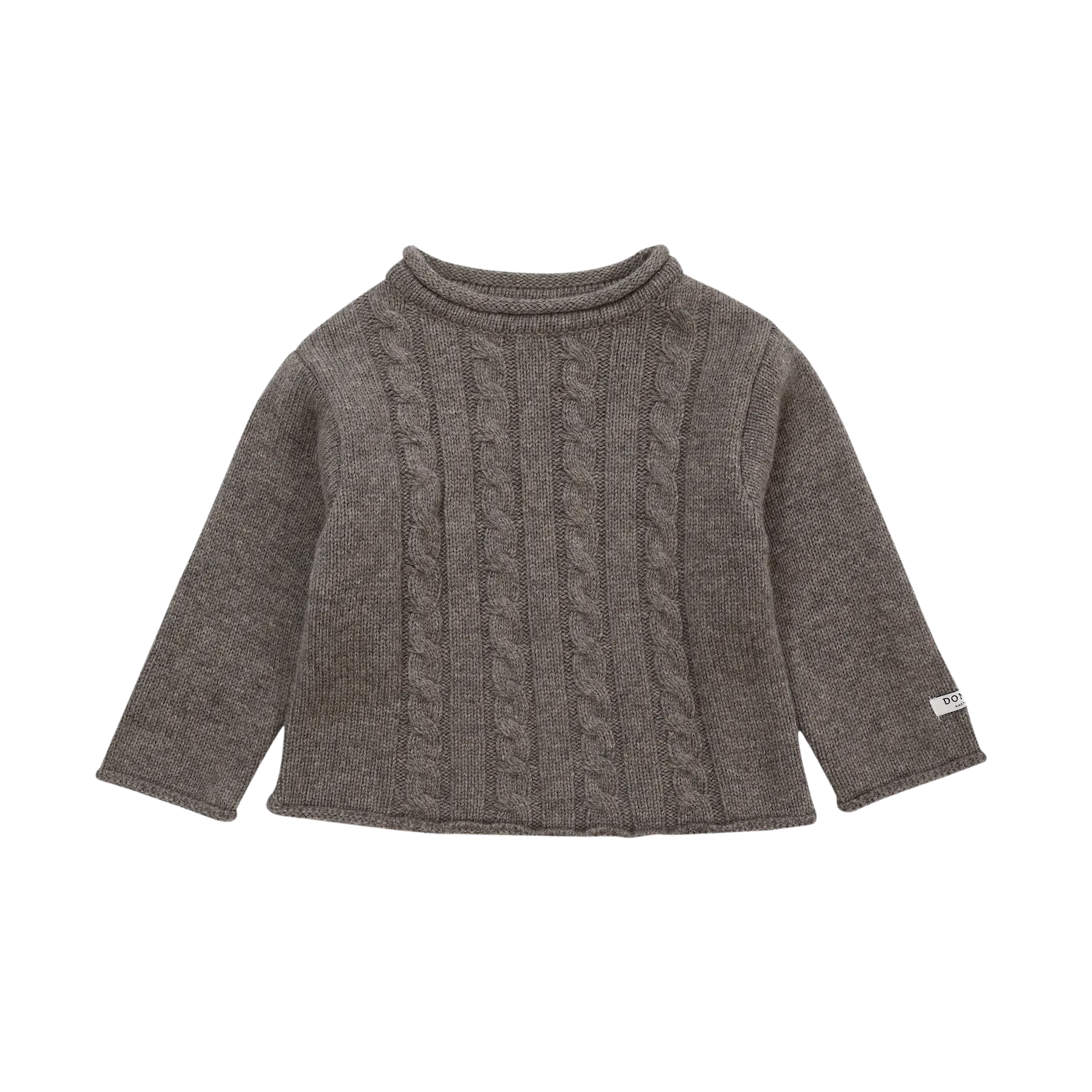 Meri Merino Wool Sweater | Dark Taupe Melange