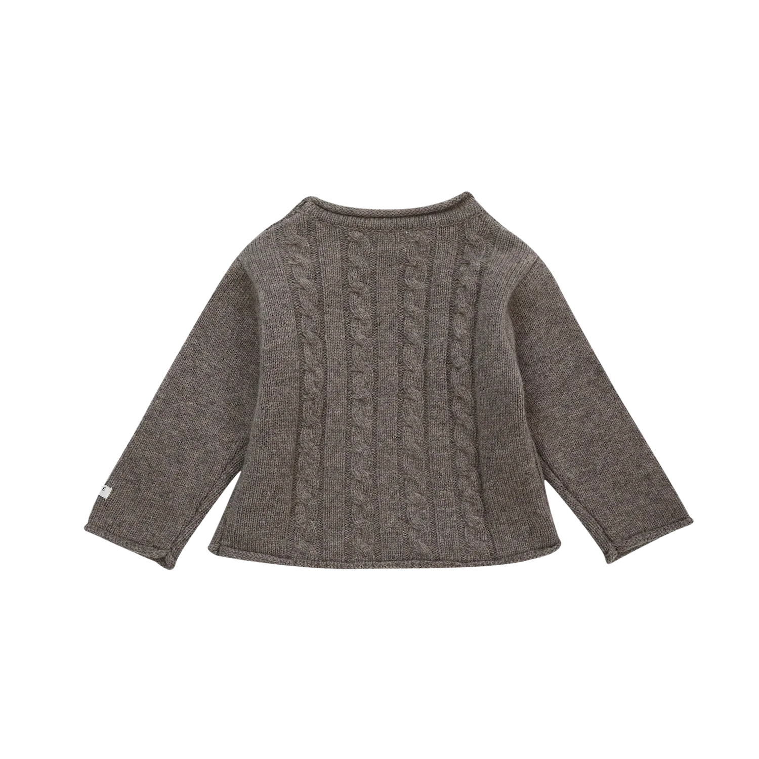 Meri Merino Wool Sweater | Dark Taupe Melange