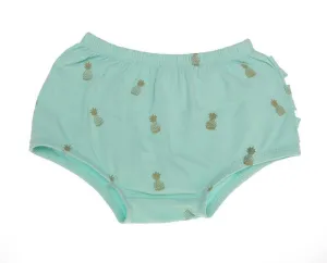 Minifin Pineapple Print Ruffle Bloomers - Teal