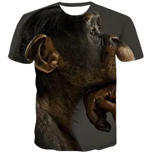 Orangutan T shirts Men Animal T shirts Funny Hilarious Shirt Print Harajuku T-shirts Graphic Street Tshirts Casual