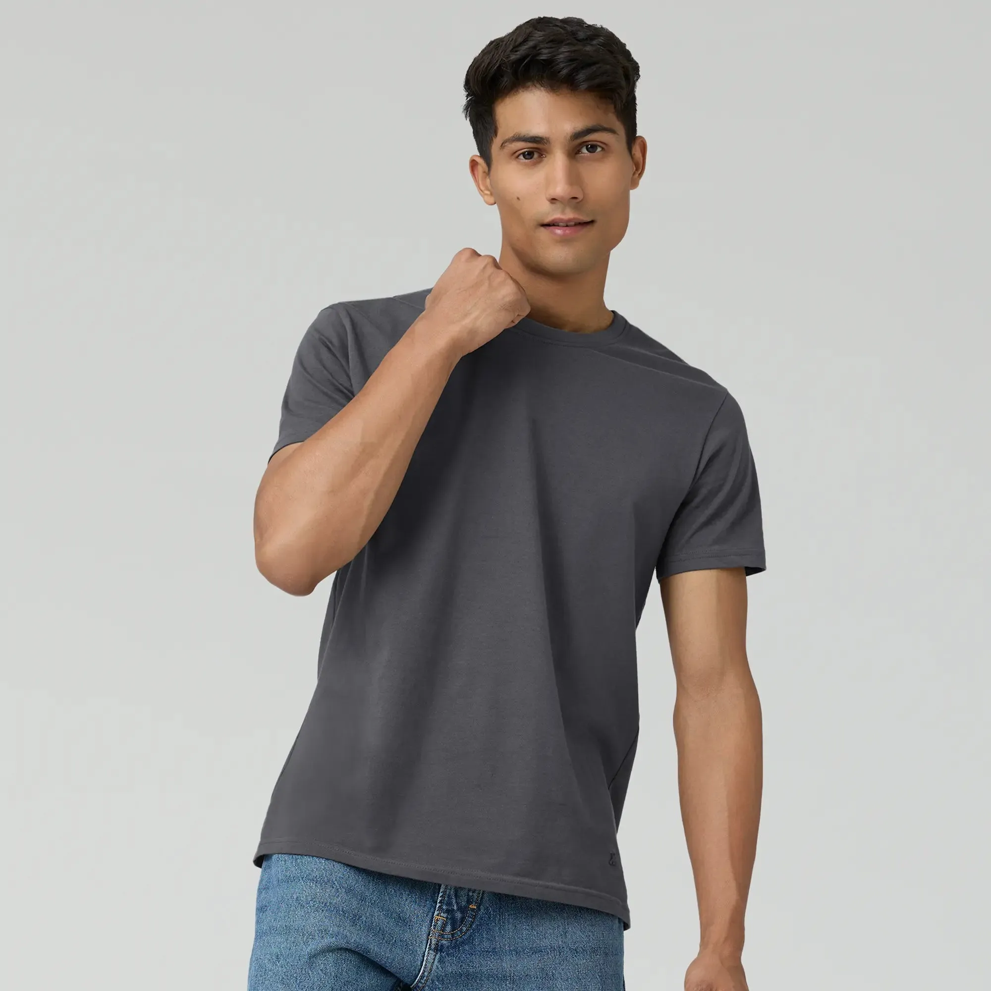 Pace Combed Cotton T-shirts Anchor Grey