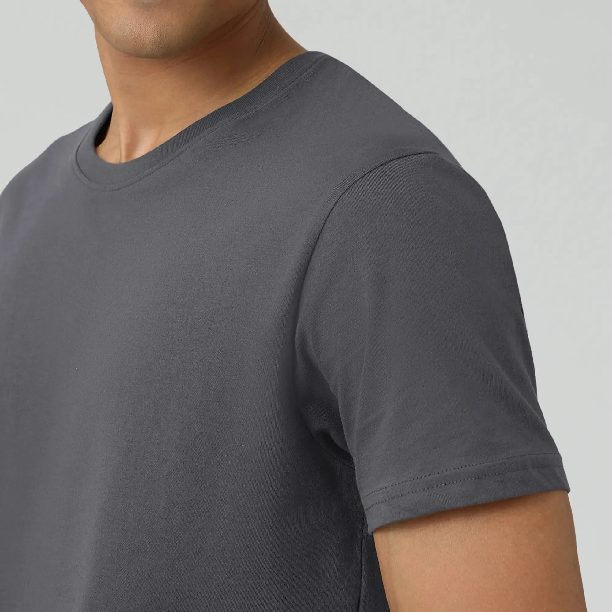 Pace Combed Cotton T-shirts Anchor Grey