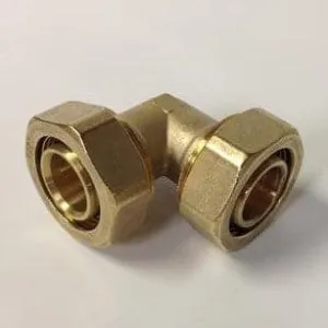 PAP 1” Comp Brass 90 Elbow