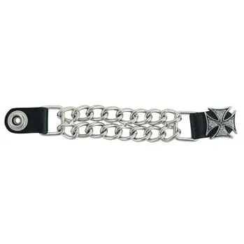 PKV142D Vest Extender - Iron Cross with Silver Glitter