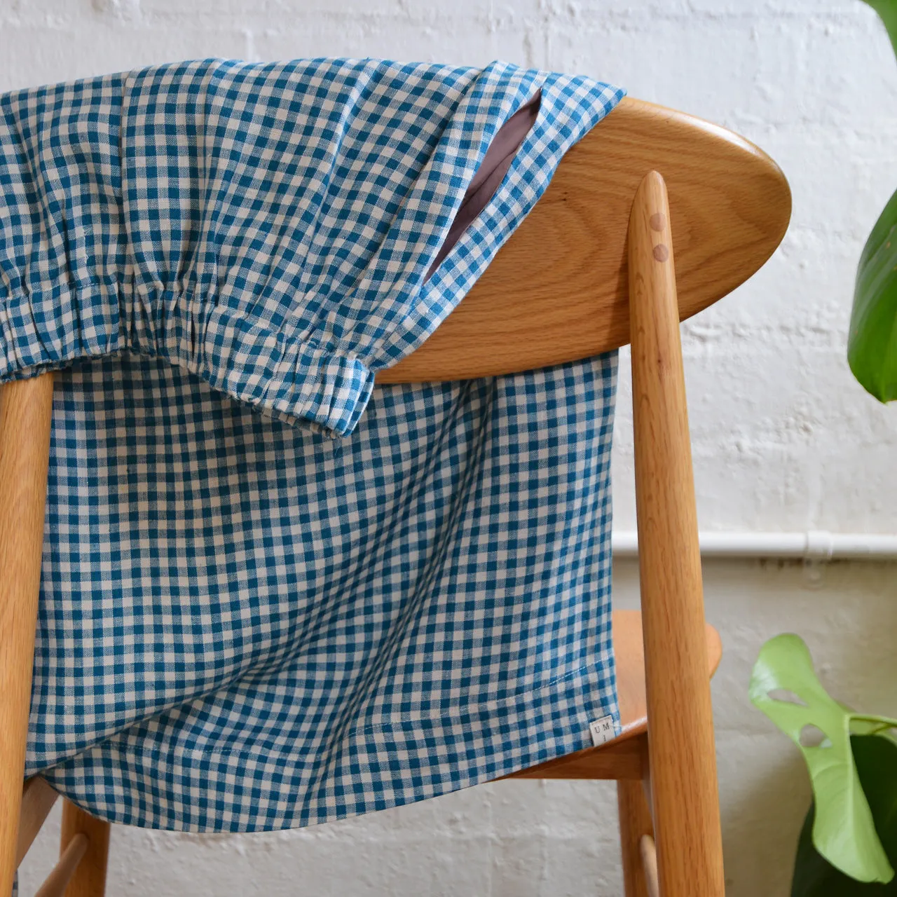 Pocket Skirt in 100% Linen - Frankie Gingham (Women)